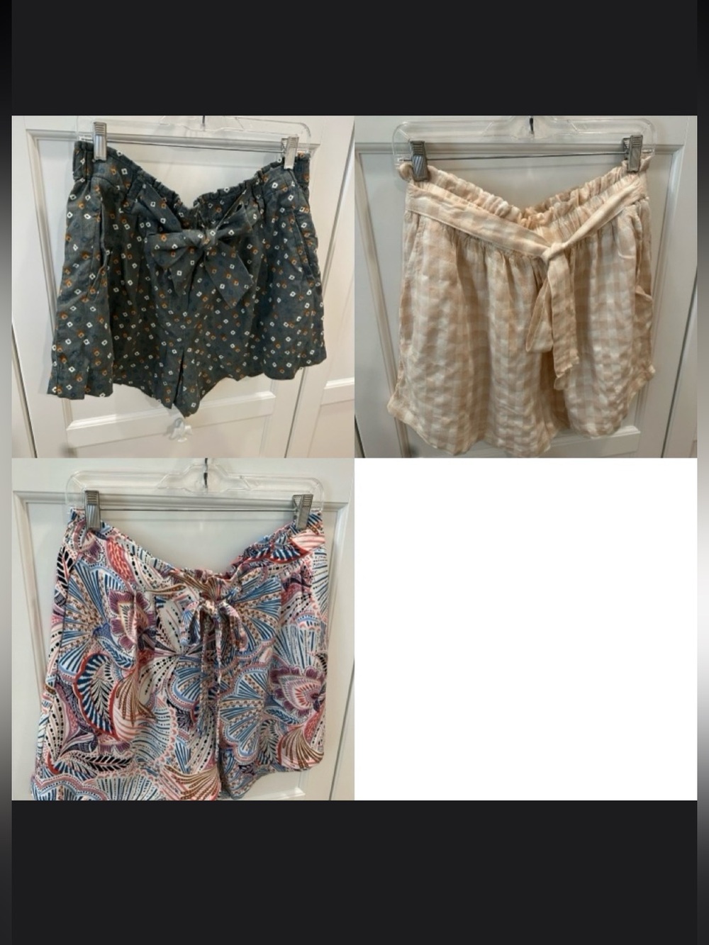 Lot of 3 EUC Patterned Tie-Waist Shorts Size Large